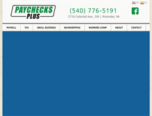 Tablet Screenshot of paychecks-plus.com